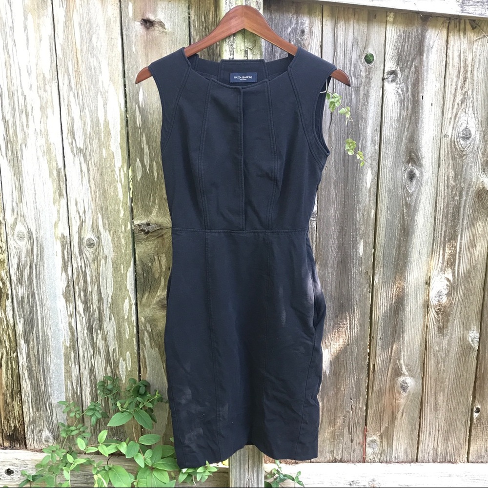 Piazza Sempione black panelled sheath dress